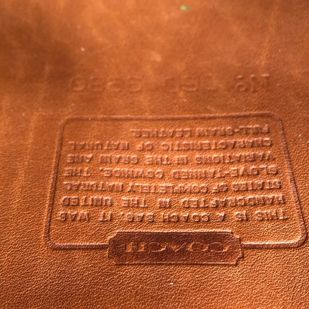 Coach Taft Vintage Bag British Tan USA 1996 #9980 Glovetanned Leather AMAZING - Picture 12 of 17